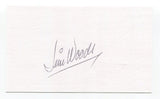 Jim Woods Signed 3x5 Index Card Autograph Baseball MLB Phillies and Sportscaster