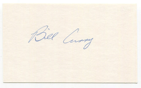 Bill Curry Signed 3x5 Index Card Autographed NFL Football Green Bay Packers SB 1