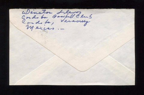 Winston Llenas Vintage Signed Envelope Paper Autographed Baseball Signatature