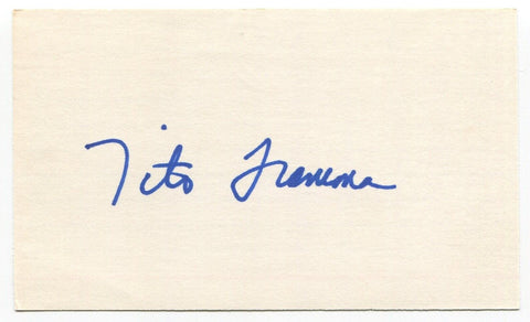 Tito Francona Signed 3x5 Index Card Autographed MLB Baseball St. Louis Cardinals