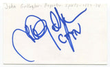 John Gallagher Signed 3x5 Index Card Autographed Canadian Sports Journalist