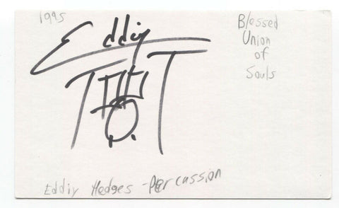 Blessed Union Of Souls - Eddie Hedges Signed 3x5 Index Card Autographed Band