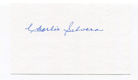 Charlie Silvera Signed 3x5 Index Card Autographed MLB Baseball New York Yankees