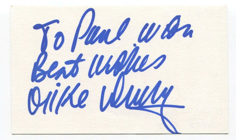 Mike Duffy Signed 3x5 Index Card Autographed Canadian Reporter Senator