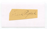 Frank Pytlak Signed Cut Index Card Autographed Baseball MLB Cleveland Indians