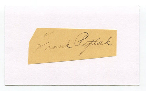 Frank Pytlak Signed Cut Index Card Autographed Baseball MLB Cleveland Indians