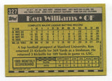 1990 Topps Ken Williams Signed Card MLB Baseball Autographed #327