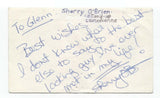 Sherry O'Brien Signed 3x5 Index Card Autographed Signature Comedian Comic Actor