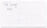 Ted Savage Signed 3x5 Index Card Baseball Autographed Signature Philadelphia