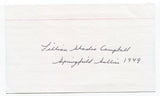 Lillian "Pete" Shadic Campbell Signed 3x5 Index Card Autographed Baseball AAGPBL