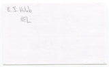 E.J. Holub Signed 3x5 Index Card Autographed NFL Kansas City Chiefs Super Bowl