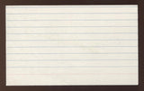 Ralph Kiner Signed 3x5 Index Card Vintage Autographed Baseball Signature