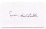 Dennis Biddle Signed 3x5 Index Card Autographed Chicago American Giants Pitcher
