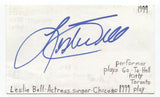 Leslie Bell Signed 3x5 Index Card Autographed Signature Actress Singer Chicago