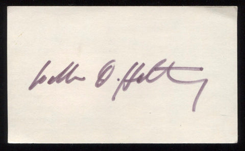 William Hathaway Signed 3x5 Index Card Autographed Signature Senator