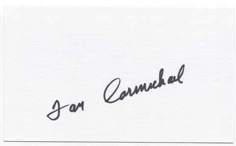 Dan Carmichael Signed 3x5 Index Card Autographed WWII Fighter Pilot Double Ace