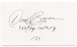 Donald Bryan Signed 3x5 Index Card Autographed WWII Fighter Pilot Flying Ace