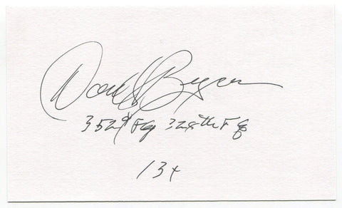 Donald Bryan Signed 3x5 Index Card Autographed WWII Fighter Pilot Flying Ace