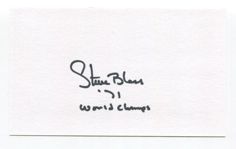 Steve Blass Signed 3x5 Index Card Autographed Pittsburgh Pirates World Series