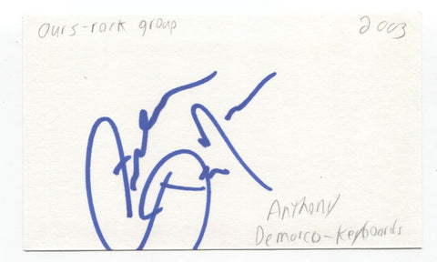 Ours - Anthony DeMarco Signed 3x5 Index Card Autographed Signature Keyboards