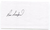 Ron Samford Signed 3x5 Index Card Autographed MLB Baseball New York Giants