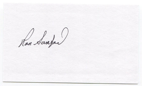 Ron Samford Signed 3x5 Index Card Autographed MLB Baseball New York Giants