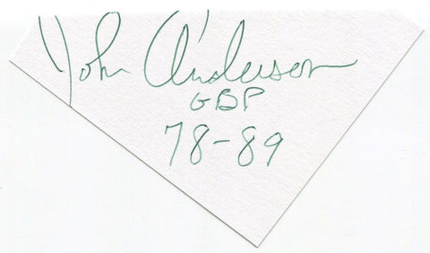 John Anderson Signed 3x5 Index Card Autographed Green Bay Packers NFL 