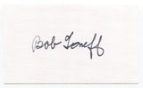 Bob Toneff Signed 3x5 Index Card Autograph Football NFL San Francisco 49ers