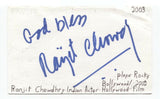 Ranjit Chowdhry Signed 3x5 Index Card Autographed Signature Actor  The Office