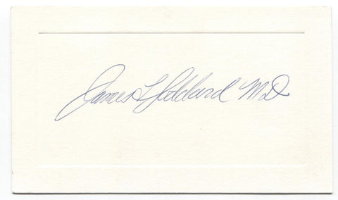 James L. Goddard Signed Card Autographed Signature Physician 
