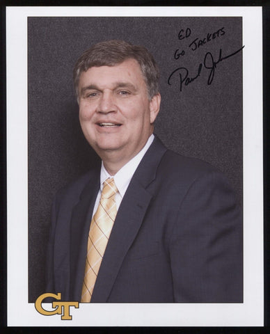 Paul Johnson Signed 8x10 Photo College NCAA Basketball Coach Autographed