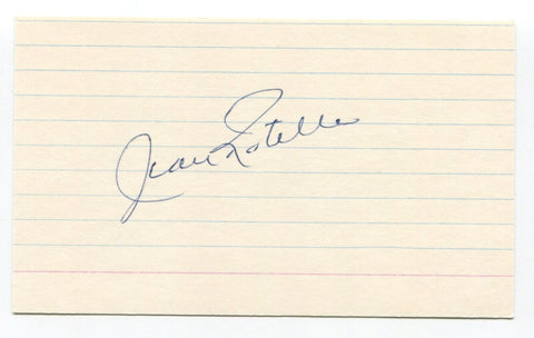 Jean Ratelle Signed Index Card Autographed Hockey NY Rangers Hockey Hall of Fame