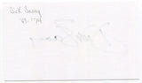 Dick Baney Signed 3x5 Index Card Autographed Signature Seattle Pilots MLB