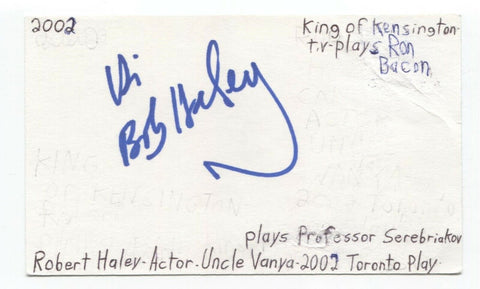 Robert Haley Signed 3x5 Index Card Autographed Signature Actor