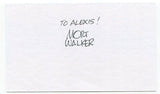 Mort Walker Signed 3x5 Index Card Autographed Signature Cartoonist Beetle Bailey