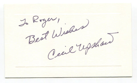 Cecil Upshaw Signed Card Autograph MLB Baseball Roger Harris Collection
