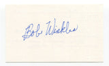 Bob Winkles Signed 3x5 Index Card Autographed Baseball MLB California Angles