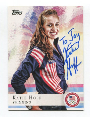 2012 Topps Katie Hoff Signed Card Olympics Swimmer Autographed #88