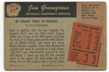 1955 Bowman Jim Greengrass Signed Baseball Card Autographed Cincinnati #49