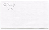 Ted Savage Signed 3x5 Index Card Baseball Autographed Signature Philadelphia