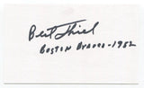 Bert Thiel Signed 3x5 Index Card Autograph Baseball MLB 1952 Boston Braves