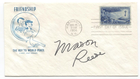 Mason Reese Signed First Day Cover FDC Autographed Signature Actor Commercials