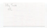 Billy Truax Signed 3x5 Index Card Autograph Football Dallas Cowboys Super Bowl