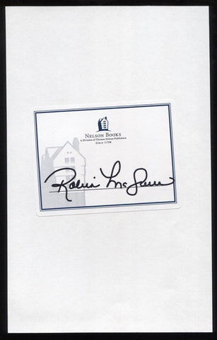 Robin McGraw Signed Book Page Cut Autographed Cut Signature Dr. Phil's Wife