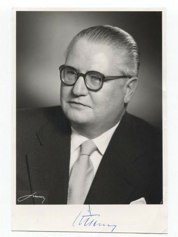 Bruno Pittermann Signed Photo Autographed Signature Politician