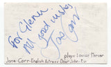 Jane Carr Signed 3x5 Index Card Autographed Signature Actress