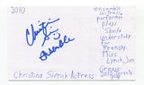 Christina Sivrich Signed 3x5 Index Card Autographed Actress Jelly Ben And Pogo