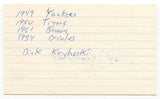 Dick Kryhoski Signed 3x5 Index Card Autographed Baseball MLB New York Yankees