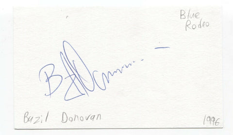 Blue Rodeo - Bazil Donovan Signed 3x5 Index Card Autographed Signature Band