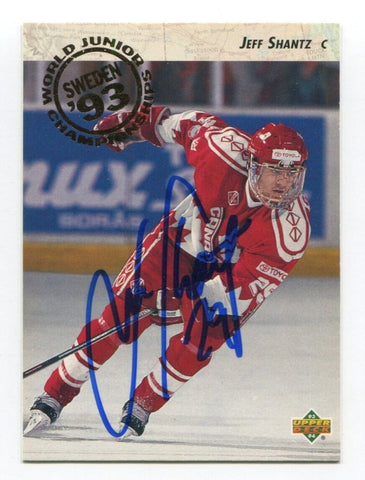 1993 Upper Deck Jeff Shantz Signed Card Hockey NHL Autograph AUTO#258 Sweeden